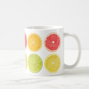 Caneca De Café Fatias de frutas de citrinos