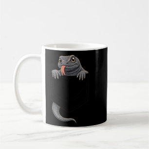 Caneca De Café Fato de Dragão de Komodo Réptil Lagarto Halloween