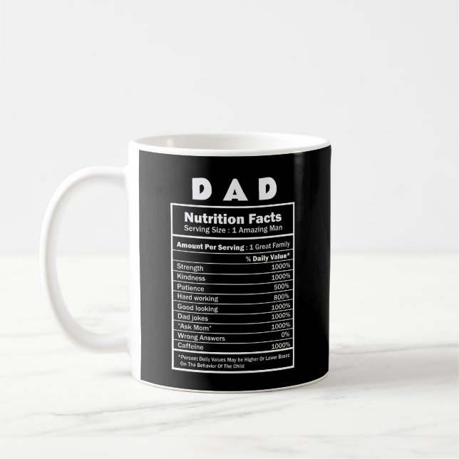 Caneca De Café Fato de nutrição do pai Nome personalizado Mug (Esquerda)