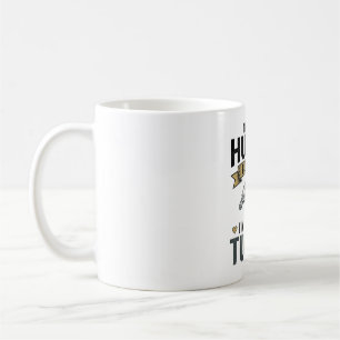 Caneca De Café Fato Divertido de Tartaruga Design de Gravura Vint