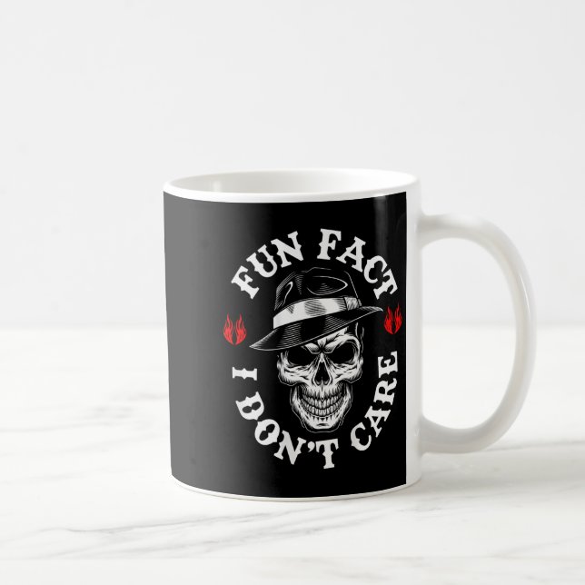 Caneca De Café Fato Divertido Eu Não Me Importo Com Esqueleto Eng (Direita)