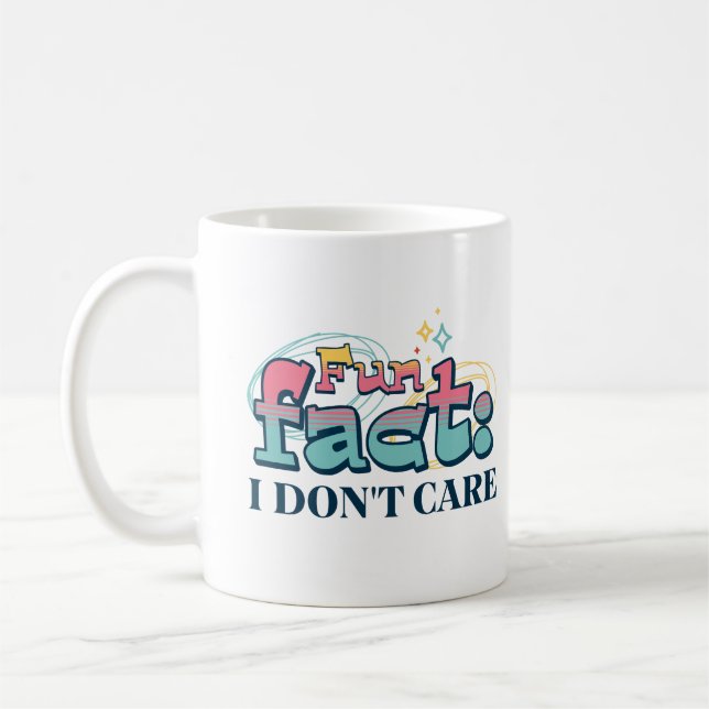 Caneca De Café Fato divertido Não me importo de dizer sarcástico  (Esquerda)