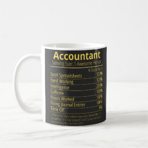 Caneca De Café fato nutricional do contador, fatos nutricionais