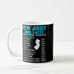 Caneca De Café Fatos de garota de Nova Jersey Presente engraçado
