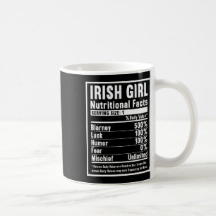 Caneca De Café Fatos de Nutrição de Raparigas Irlandesas 1