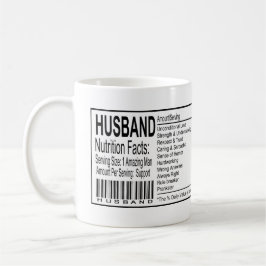 Caneca De Café Fatos de Nutrição do Marido Engraçado