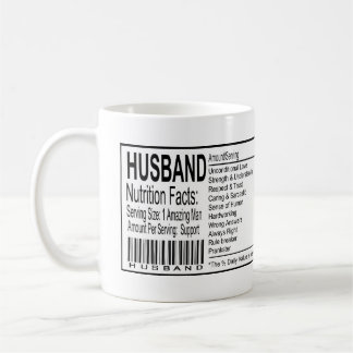 Caneca De Café Fatos de Nutrição do Marido Engraçado