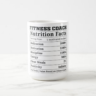 Caneca De Café Fatos de Nutrição do Treinador de Malhação engraça