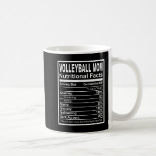 Caneca De Café Fatos Nutricionais da Mãe de Voleibol