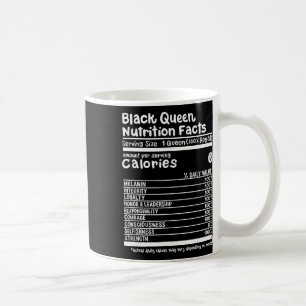 Caneca De Café Fatos Nutricionais da Rainha Negra Orgulho da Mela