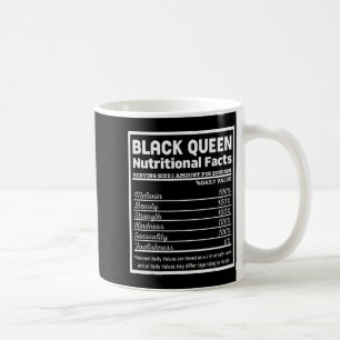 Caneca De Café Fatos Nutricionais da Rainha Negra Orgulhosa Histó