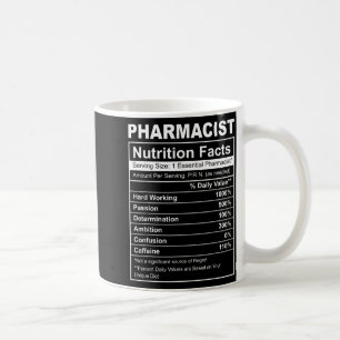 Caneca De Café fatos nutricionais de farmacêutico - farmácia engr