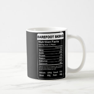 Caneca De Café Fatos nutricionais do esqui descalço 