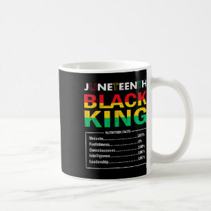 Caneca De Café Fatos Nutricionais do Rei Africano Negro Juneteent