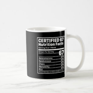 Caneca De Café Fatos Nutricionais Engraçados 67 Seis Sete Geração