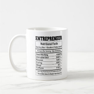 Caneca De Café Fatos sobre alimentação do empresário