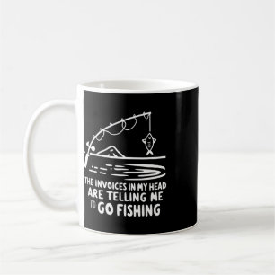Caneca De Café Faturas Na Minha Cabeça Pescaria Contabilidade Div