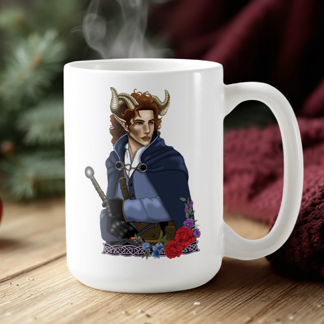 Caneca De Café Fauno Fae Hornudo Fantasia  (Criador carregado)