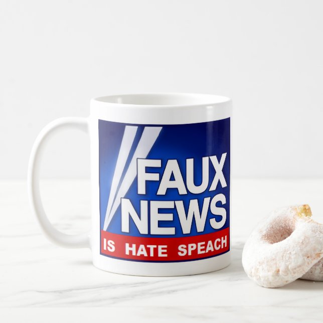 Caneca De Café Faux News (Com Donut)