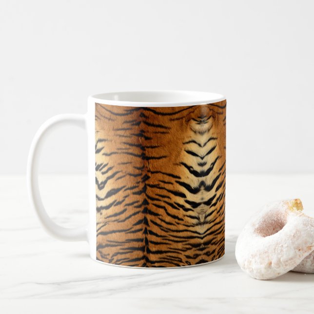 Caneca De Café Faux Siberian Tiger Skin (Com Donut)