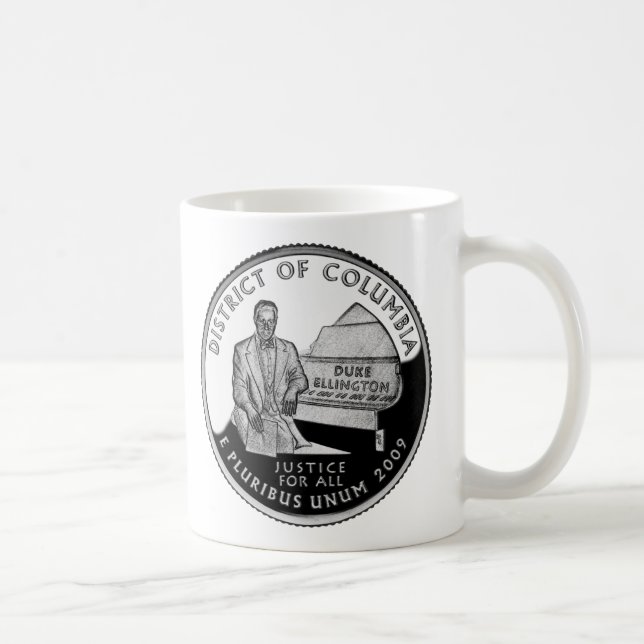 Caneca De Café Faux Washington District of Columbia Quarter (Direita)