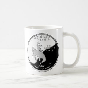 Caneca De Café Faux Wyoming State Quarter