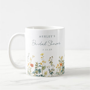 Caneca De Café Favor de Chuveiro de Noiva Flor Silvestre