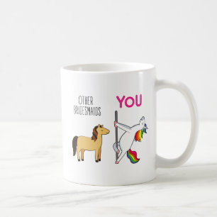 Caneca De Café Favor do Casamento Engraçado da Unicorn Bridesmai