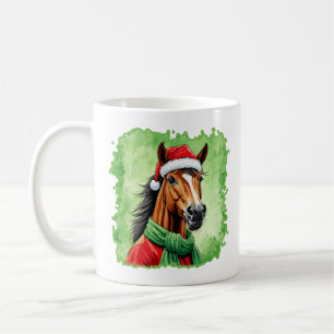 Caneca De Café Favoritos Engraçados de Natal Animal - Cavalo 6