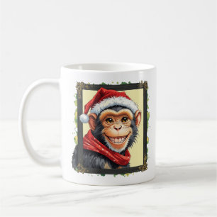 Caneca De Café Favoritos Engraçados de Natal Animal - Macaco 2