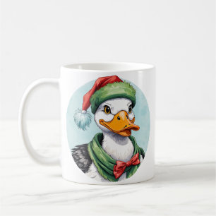 Caneca De Café Favoritos Engraçados de Natal Animal - Pato 2