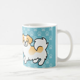 Caneca De Café Fawn Partilcolor Tibetan Spaniel Cão de Cartoon