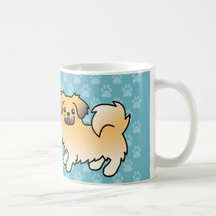 Caneca De Café Fawn Sable Tibetan Spaniel Cão de Cartoon
