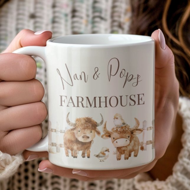 Caneca De Café Fazenda aconchegante da Nan & Pop (Criador carregado)