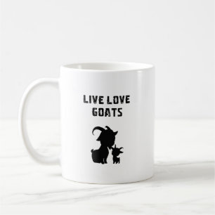 Caneca De Café Fazenda de cabras Live Love Goats Paixão por anima
