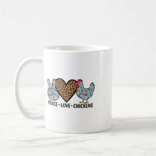 Caneca De Café Fazenda de Frangos Criação de Paz Amor Frangos Par