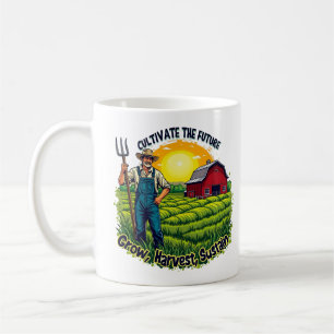Caneca De Café Fazenda Enfiada Fazendo Futuro Fazendeiro