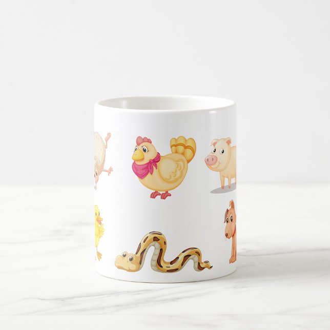 Caneca De Café Fazendas e animais de companhia (Criador carregado)