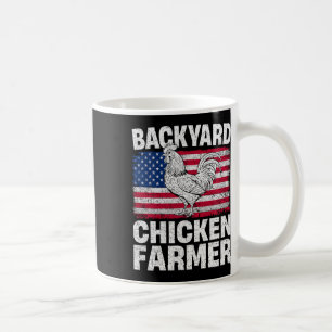 Caneca De Café Fazendeiro de Frango no Quintal Bandeira dos EUA P