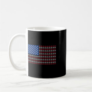 Caneca De Café Fazendeiro Patriota 4 de Julho Bandeira Americana 