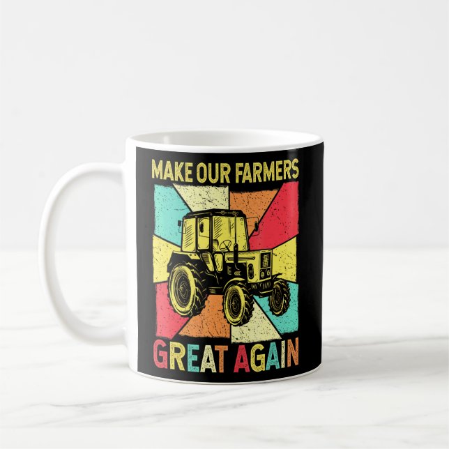 Caneca De Café Fazendeiro retrovisor - Trator proprietário de Faz (Esquerda)