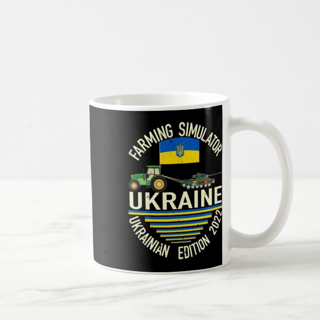 Caneca De Café Fazendeiro ucraniano engraçado rouba meme de tanqu (Direita)