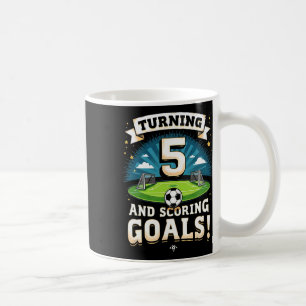 Caneca De Café Fazendo 5 Anos E Marcando Gols Menino De 5 Anos De