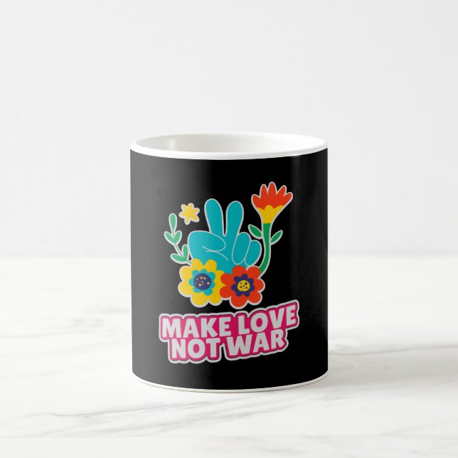Caneca De Café Fazer amor não guerra (Centro)