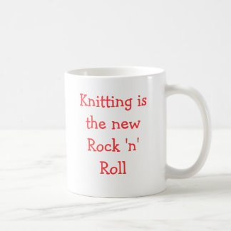 Caneca De Café Fazer malha é o rock and roll novo
