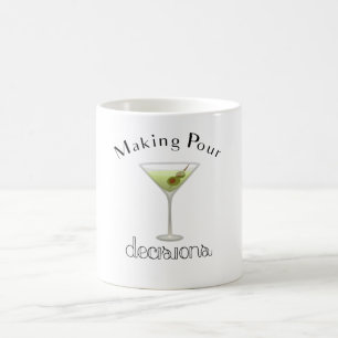 Caneca De Café Fazer Pour Decisões com Martini Glass