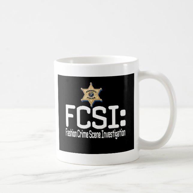 Caneca De Café FCSI:  Investigação da cena do crime da forma (Direita)