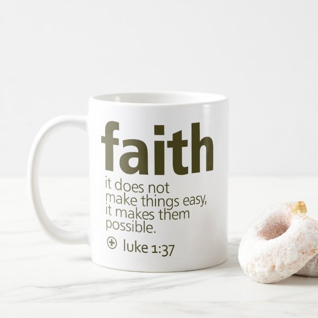 Caneca De Café Fé (Com Donut)