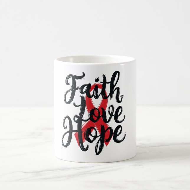 Caneca De Café Fé, Amor, Esperança (Centro)