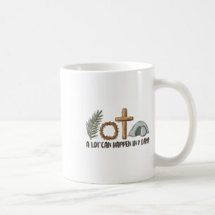Caneca De Café Fé Cristã Feliz Dia de Páscoa Muita Coisa Pode Aco